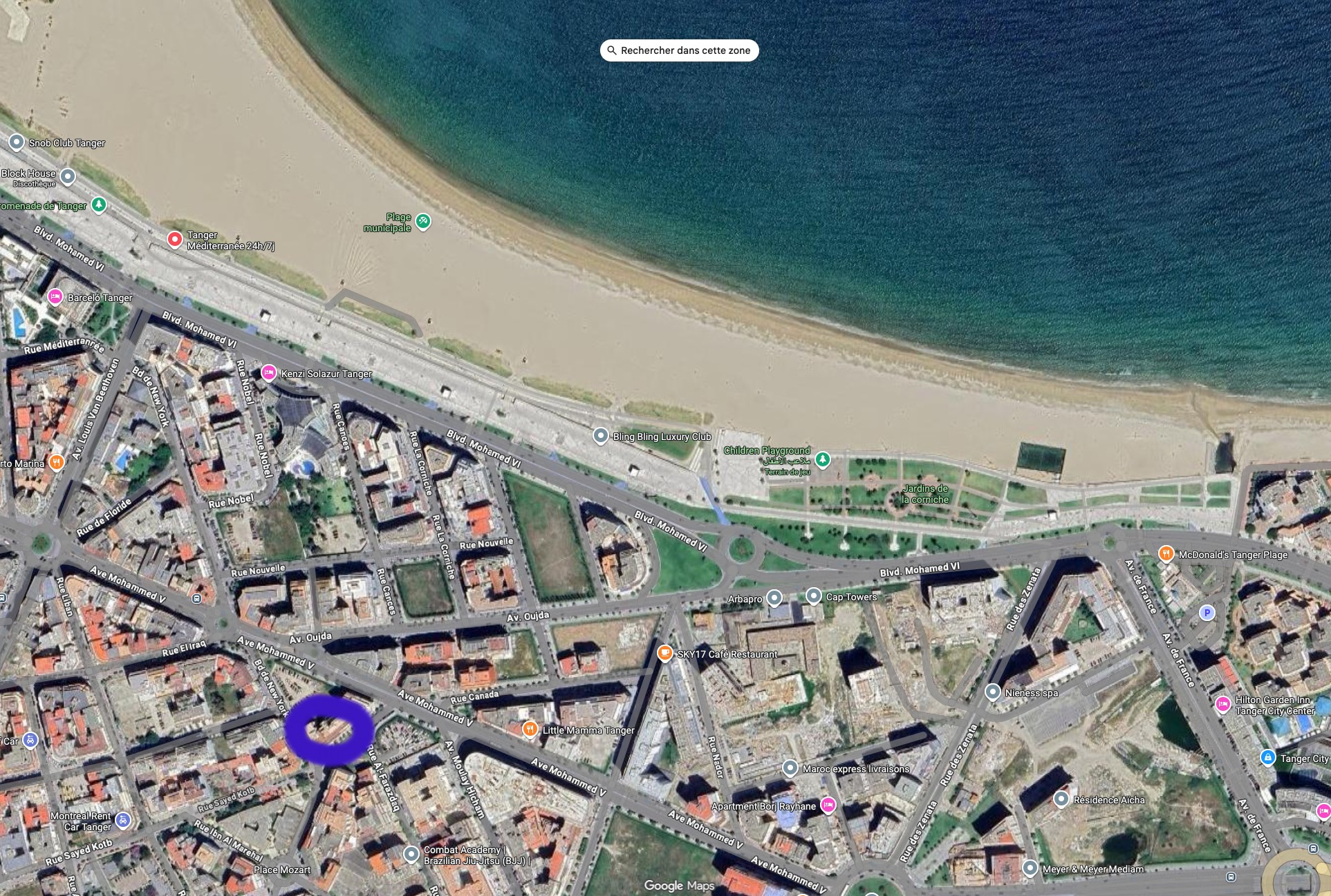 Maps-appartrement-tanger